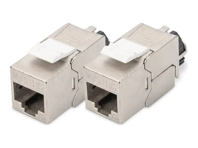 DIGITUS Modulare Eingabe - Keystone, mit Kabelmanagement - CAT 6a - abgeschirmt - RJ-45
