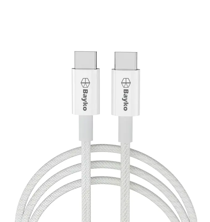 Bayko PERFORMANCE USB-C 2.0 Datenkabel, Ladekabel, Stecker/Stecker, PD 60W, 480Mbps, TPE, weiß, 1m Bayko PERFORMANCE USB-C 2.0 Datenkabel, Ladekabel, Stecker/Stecker, PD 60W, 480Mbps, TPE, weiß, 1m