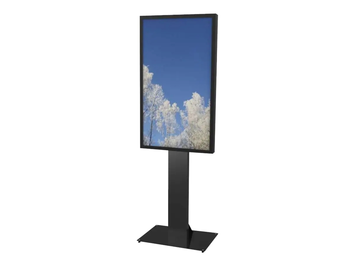 Hi-ND Floorstand Glass Universal 49"- 65" - Aufstellung - für LCD-Display - Metall - Schwarz, RAL 9005 - Bildschirmgröße: 124.5-165.1 cm (49"-65") FS0000-5001-02