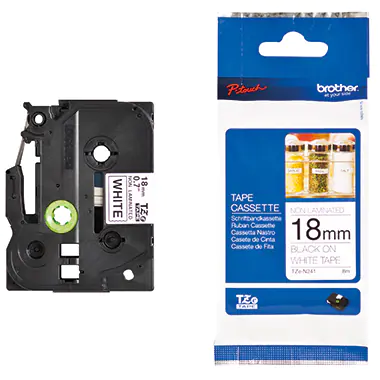 Brother TZe-N241 - Schwarz auf Weiß - Rolle (1,8 cm x 8 m) 1 Kassette(n) nicht-laminiertes Schriftband - für Brother PT-D600; P-Touch PT-1880; P-Touch Cube Plus PT-P710; P-Touch Cube Pro PT-P910 Brother TZe-N241 - Schwarz auf Weiß - Rolle (1,8 cm x 8 m) 1 Kassette(n) nicht-laminiertes Schriftband - für Brother PT-D600; P-Touch PT-1880; P-Touch Cube Plus PT-P710; P-Touch Cube Pro PT-P910