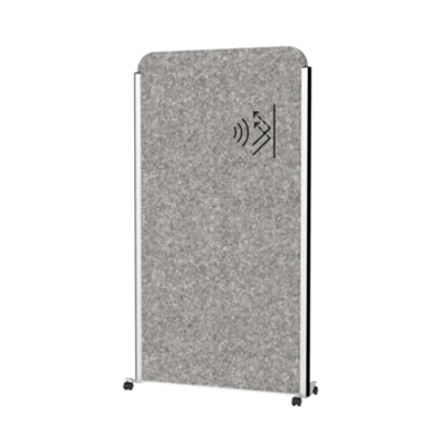 MAUL Stellwand MAULcocoon 100 x 180 cm (B x H) Zweibeinstativ 100 % PES-Fasern, 100 % PES-Fasern, 20 % recycelt dunkelgrau