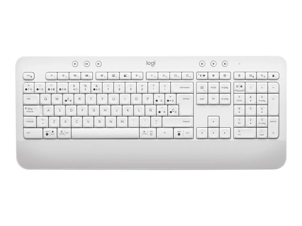 Logitech Signature K650 - Tastatur - kabellos - Bluetooth 5.1 - QWERTY - Spanisch - Off-White