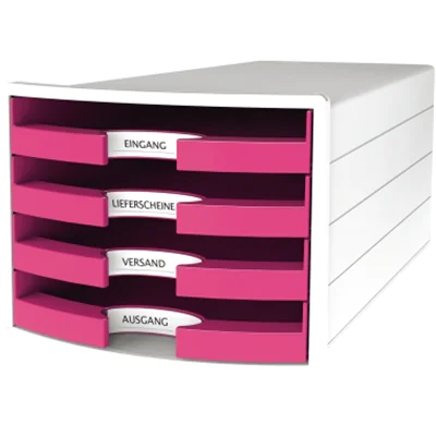 HAN Schubladenbox IMPULS 1013-56 DIN A4/C4 4Fächer offen ws/pi HAN Schubladenbox IMPULS 1013-56 DIN A4/C4 4Fächer offen ws/pi