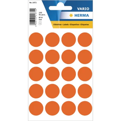 HERMA Markierungspunkt 1872 19mm rot 100 St./Pack. HERMA Markierungspunkt 1872 19mm rot 100 St./Pack.