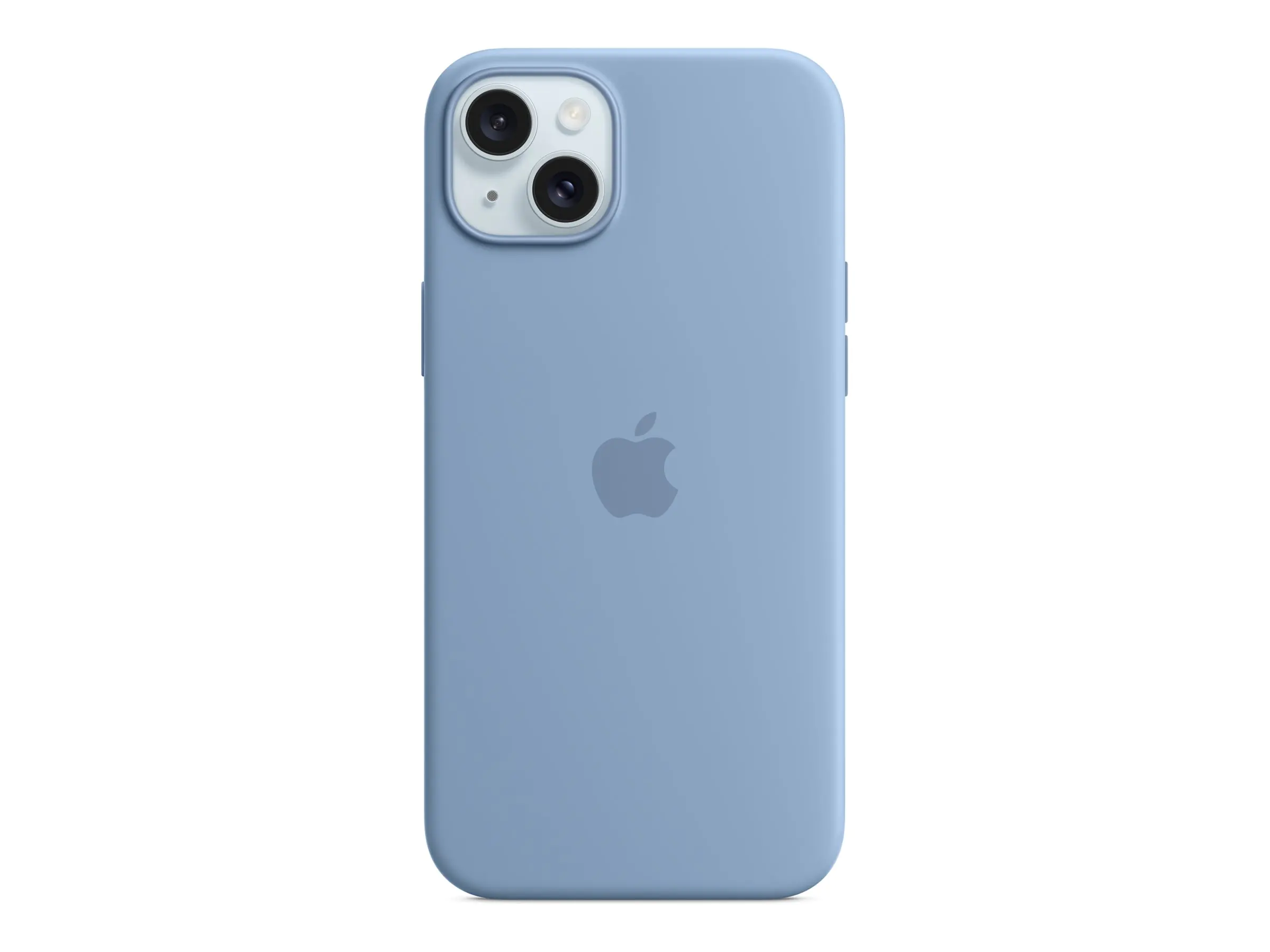 Apple - Hintere Abdeckung für Mobiltelefon - kompatibel mit MagSafe - Silikon - Winter Blue - für iPhone 15 Plus