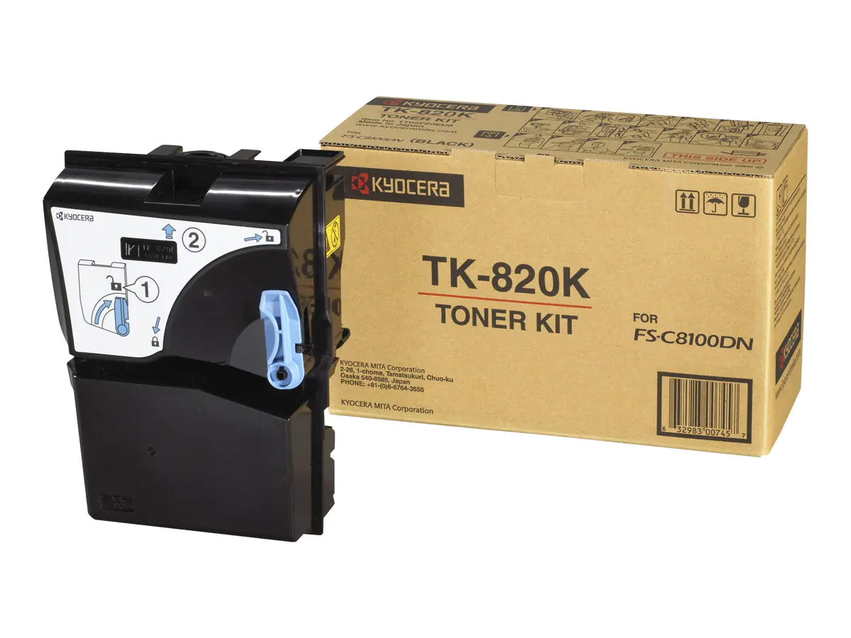 Kyocera TK 820K - Schwarz - Original - Tonerpatrone - für FS-C8100DN