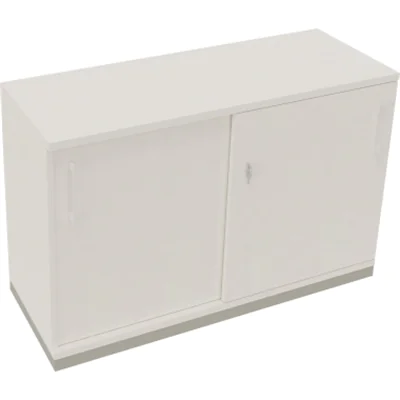 Schiebetürenschrank 2OH B1200xT442xH781mm si/Diamant Weiß Schiebetürenschrank 2OH B1200xT442xH781mm si/Diamant Weiß