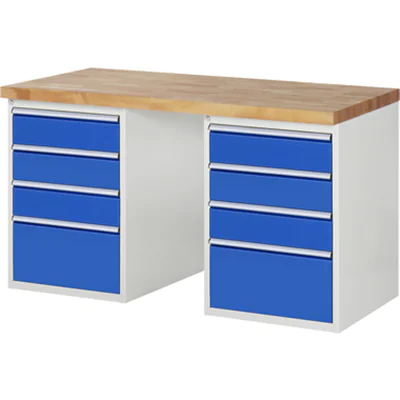 RAU Werkbank 7000 1.500 x 890 x 700mm (B x H x T) enzianblau lichtgrau