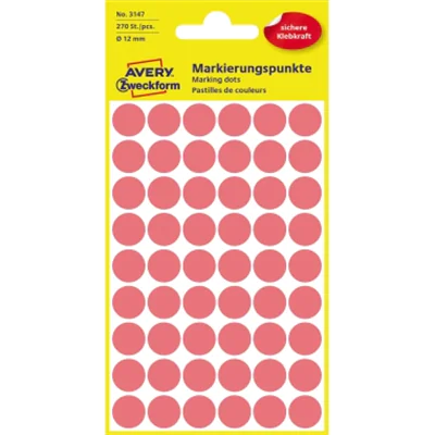Avery Zweckform Markierungspunkt 3142 12mm blau 270 St./Pack. Avery Zweckform Markierungspunkt 3142 12mm blau 270 St./Pack.