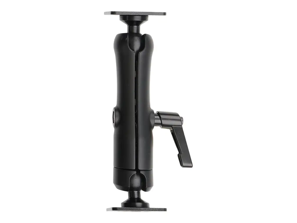 Brodit - Montagekomponente (Sockelmontage, Kugelkopf, Stange, wing nut, Montageplatte mit 4 mm AMPS-Löcher, lever handle) - extra stark - Kunststoff, Aluminium - Schwarz - im Auto