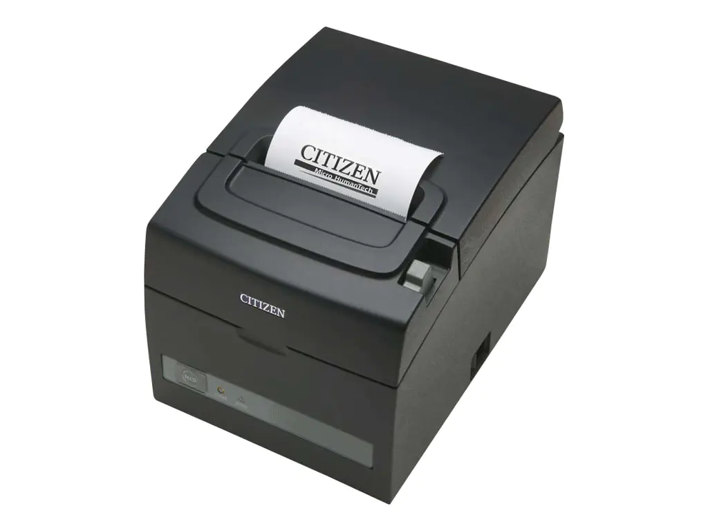Citizen CT-S310II - Belegdrucker - zweifarbig (monochrom) - Thermozeile - 8 cm Rolle, Rolle (5,8 cm) - 203 dpi - bis zu 160 mm/Sek. - USB, LAN - Schneider - Schwarz