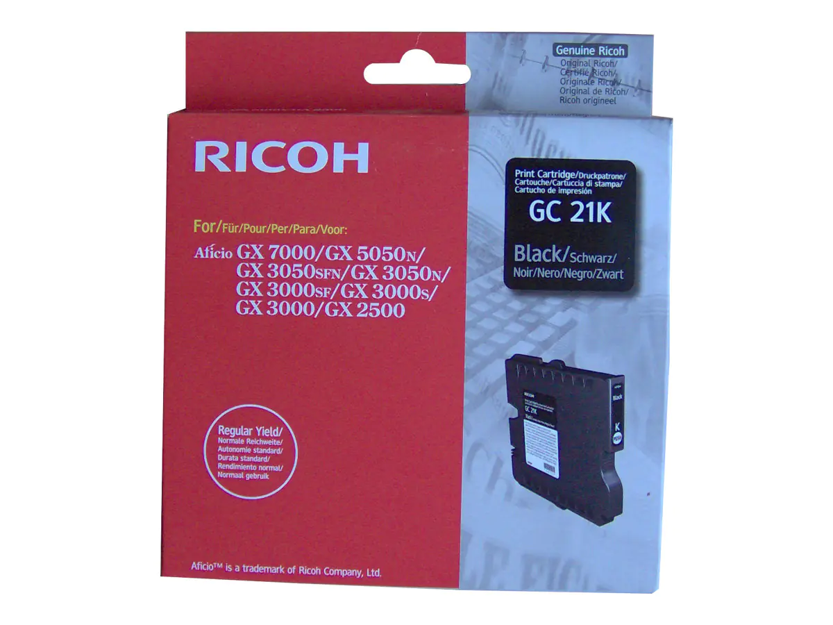 Ricoh GC 21K - Schwarz - Original - Tintenpatrone - für Ricoh Aficio GX3000, Aficio GX3050, Aficio GX5050, GX 2500, GX 3050, GX 7000