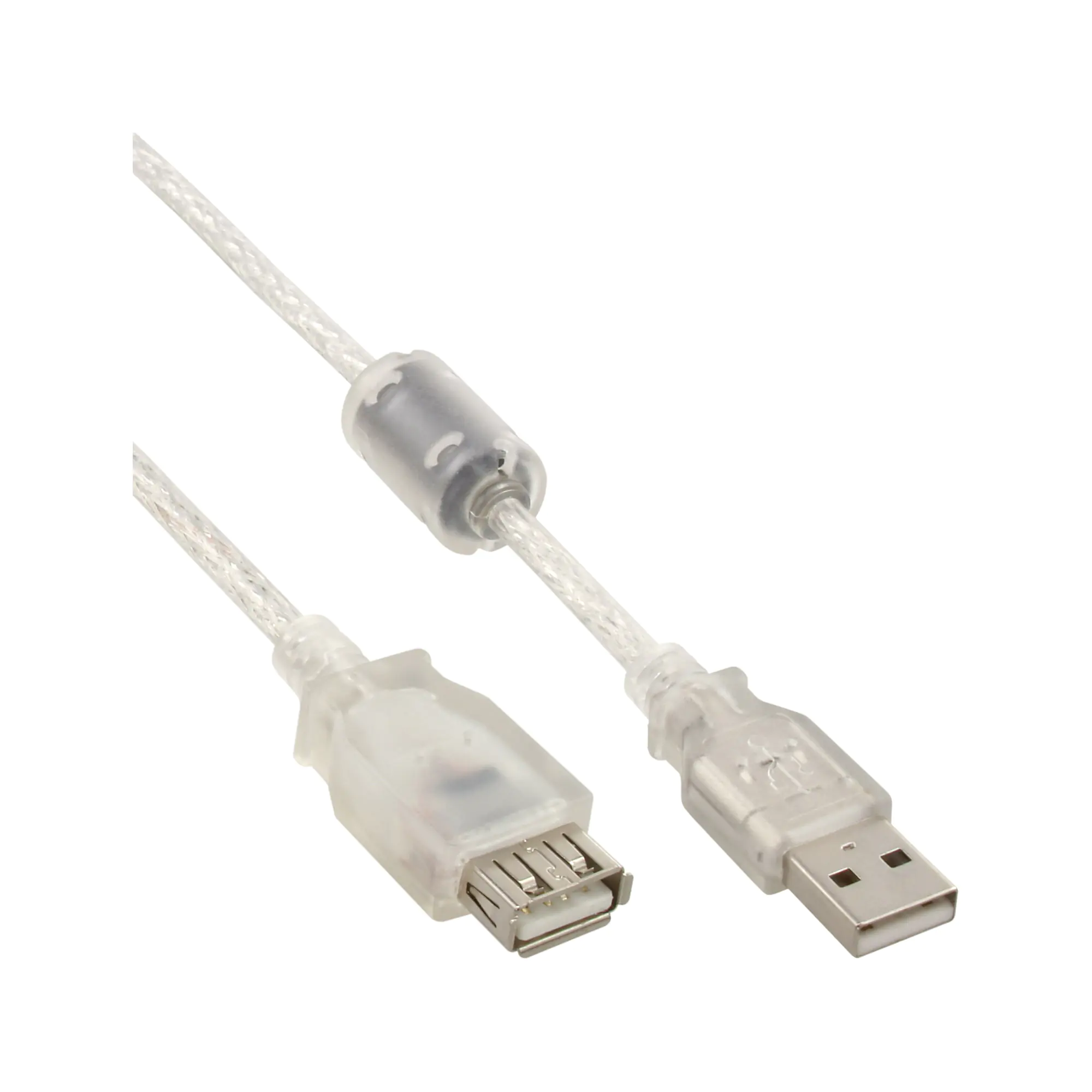 InLine - USB-Verlängerungskabel - USB (W) bis USB (M) - 1 m - durchsichtig