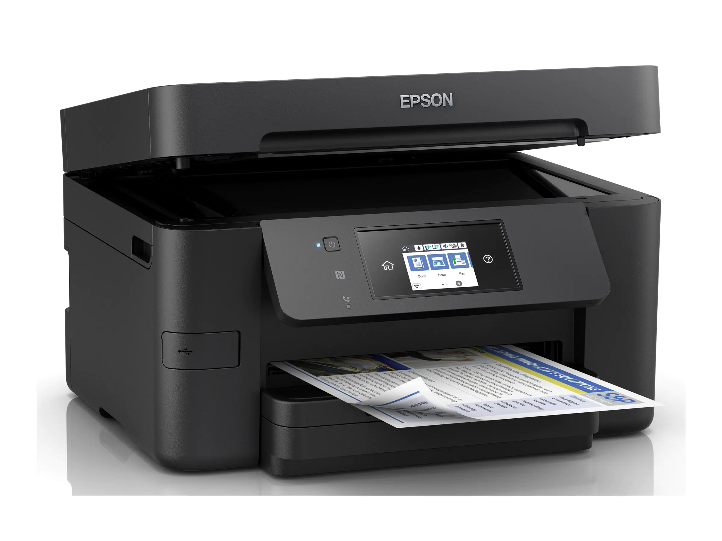 Epson WorkForce Pro WF-3720DWF - Multifunktionsdrucker - Farbe - Tintenstrahl - Legal (216 x 356 mm)/A4 (210 x 297 mm) (Original) - A4/Legal (Medien) - bis zu 20 Seiten/Min. (Drucken) - 250 Blatt - 33.6 Kbps - USB 2.0, LAN, Wi-Fi(n), USB-Host, NFC
