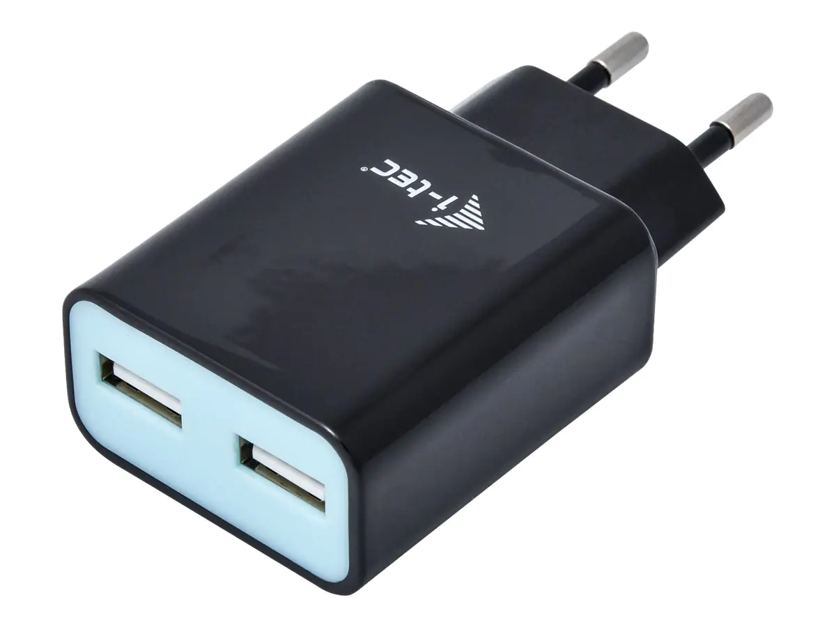 i-tec Netzteil - 2.4 A - 2 Ausgabeanschlussstellen (2 x USB) CHARGER2A4B