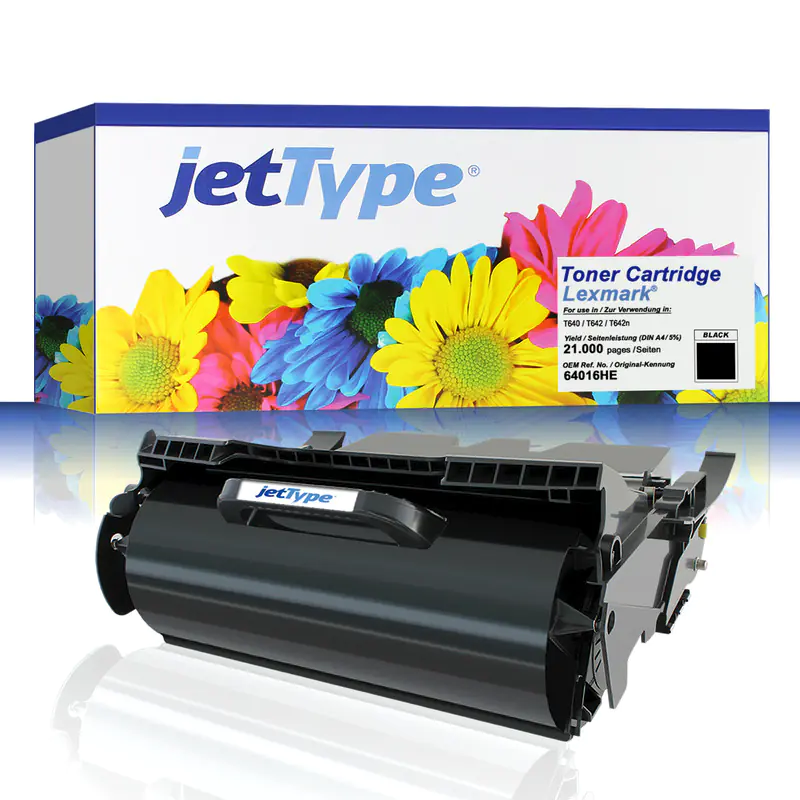 jetType Toner kompatibel zu Lexmark 64016HE schwarz 21.000 Seiten 1 Stück jetType Toner kompatibel zu Lexmark 64016HE schwarz 21.000 Seiten 1 Stück