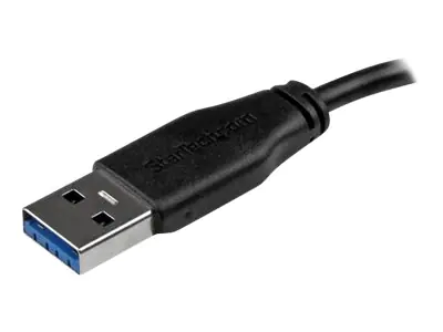 StarTech 15cm schlankes SuperSpeed USB 3.0 A auf Micro B Kabel - St/St - USB 3.0 Anschlusskabel - Schwarz - USB-Kabel - Micro-USB Typ B (M) zu USB Typ A (M) - USB 3.0 - 15 cm - geformt - Schwarz - für P/N: HB30A4AIB, HB30C4AIB, HB31C4AB, S251BMU313, S251B