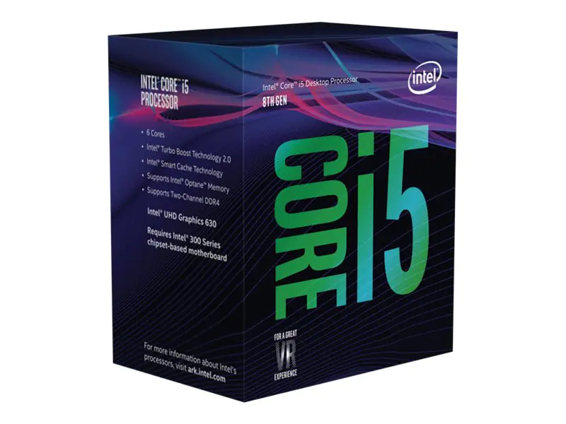 Intel Core i5 8400 - 2.8 GHz - 6 Kerne - 6 Threads - 9 MB Cache-Speicher - LGA1151 Socket - Box