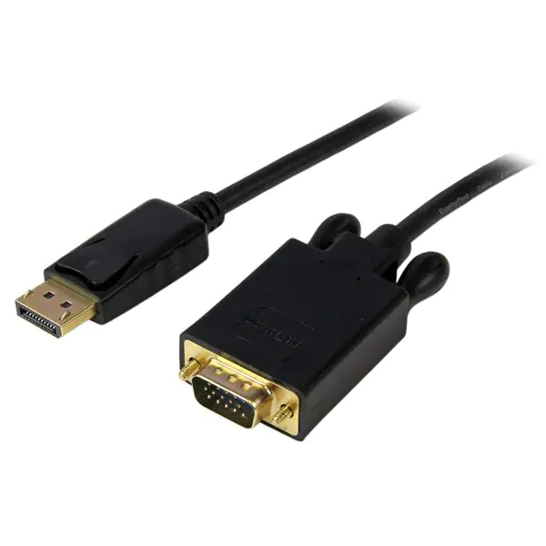 StarTech 1,8 m DisplayPort auf VGA Kabel - Aktives DisplayPort auf VGA Adapter Kabel - 1080p Video - DP auf VGA Monitor Kabel - DP 1.2 auf VGA Konverter - Einrastender DP Stecker (DP2VGAMM6B) - DisplayPort-Kabel - DisplayPort (M) zu HD-15 (VGA) (M) - 1.83