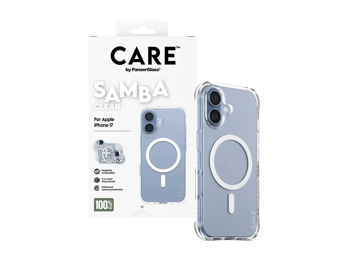 PanzerGlass CARE by PanzerGlass Samba - Hintere Abdeckung für Mobiltelefon - with white MagSafe -
