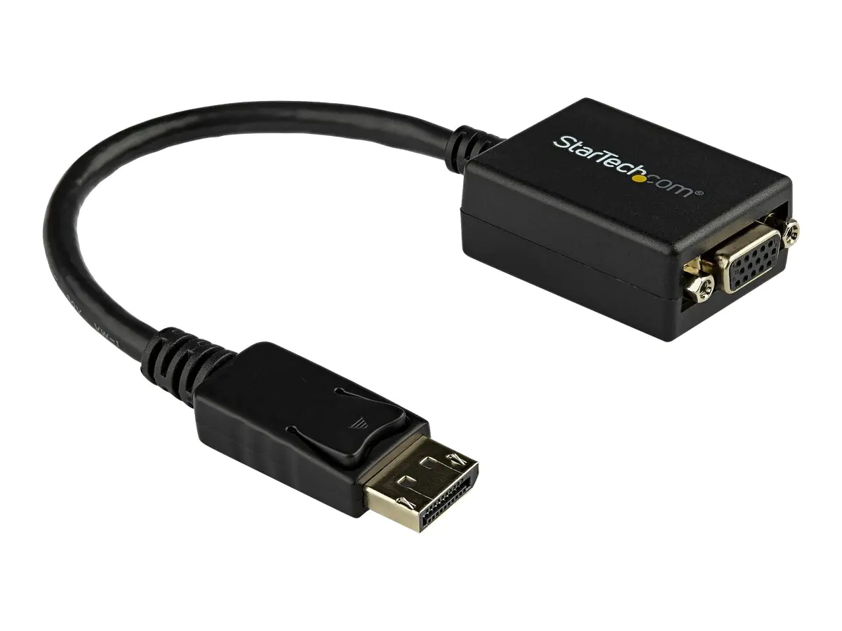 StarTech DisplayPort auf VGA Video Adapter - DP 20 Pin (St) zu VGA 15 Pin (Bu) Konverter - 1920x1200 - Display-Adapter - DisplayPort (M) zu HD-15 (VGA) (W) - 27.94 cm - eingerastet - Schwarz - für P/N: DK30C2DAGPD, MST14DP123DP, TB32DP14, TB3CDK2DP, TB3CD StarTech DisplayPort auf VGA Video Adapter - DP 20 Pin (St) zu VGA 15 Pin (Bu) Konverter - 1920x1200 - Display-Adapter - DisplayPort (M) zu HD-15 (VGA) (W) - 27.94 cm - eingerastet - Schwarz - für P/N: DK30C2DAGPD, MST14DP123DP, TB32DP14, TB3CDK2DP, TB3CD