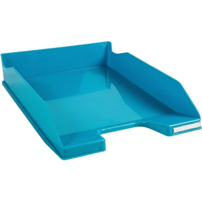 Exacompta Briefablage Combo Midi Bee Blue DIN A4, Überbreite Kunststoff, recycelt Farbe: türkis