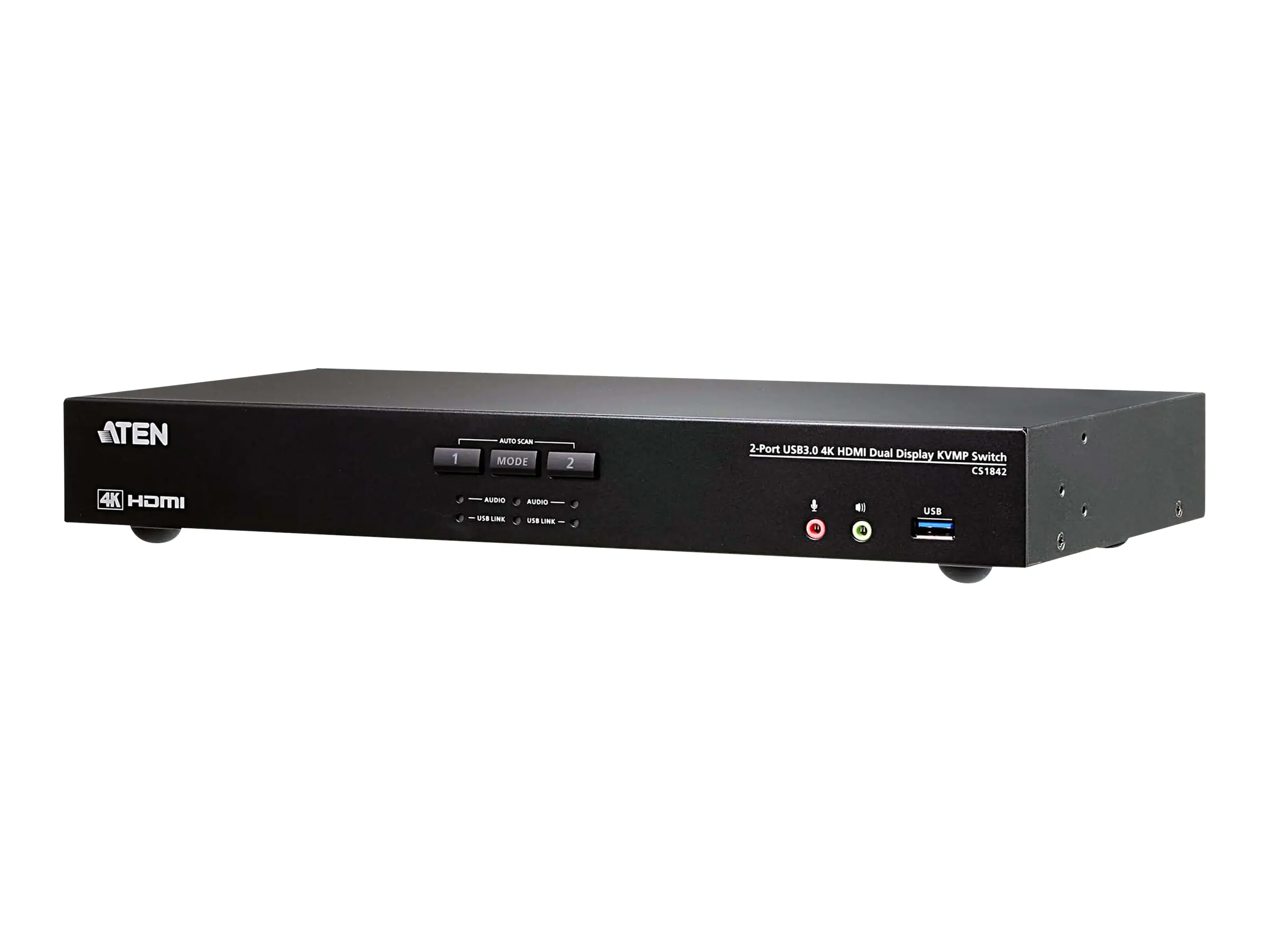 ATEN CS1842 2-Port USB 3.0 4K HDMI Dual Display KVMP Switch - KVM-/Audio-/USB-Switch - 2 x KVM/Audio/USB - 1 lokaler Benutzer - Desktop - für VanCryst VS184B ATEN CS1842 2-Port USB 3.0 4K HDMI Dual Display KVMP Switch - KVM-/Audio-/USB-Switch - 2 x KVM/Audio/USB - 1 lokaler Benutzer - Desktop - für VanCryst VS184B