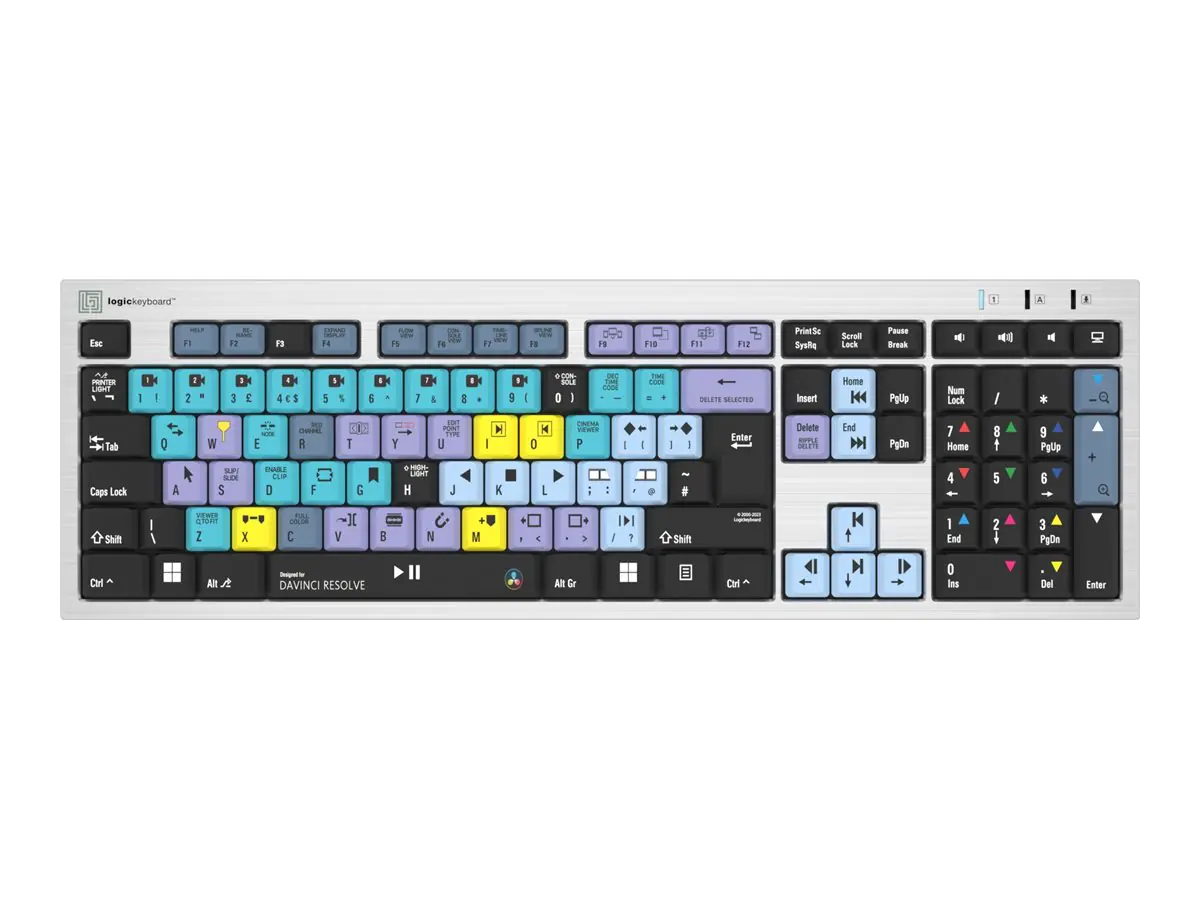 Logickeyboard Davinci Resolve Classic UK PC/Slim LKB-RESC-AJPU-UK - Tastatur - QWERTY