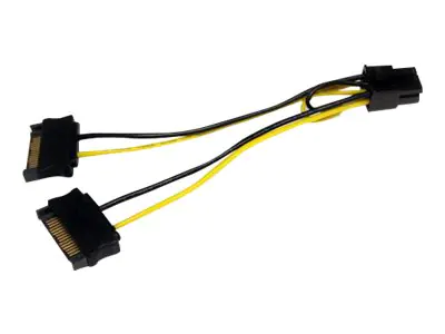 StarTech.com 15cm SATA Strom auf 6 pin PCI Express Grafikkarten Stromkabel - PCIe Y-Kabel Adapter - Stromkabel - SATA-Stromstecker (M) SATPCIEXADAP