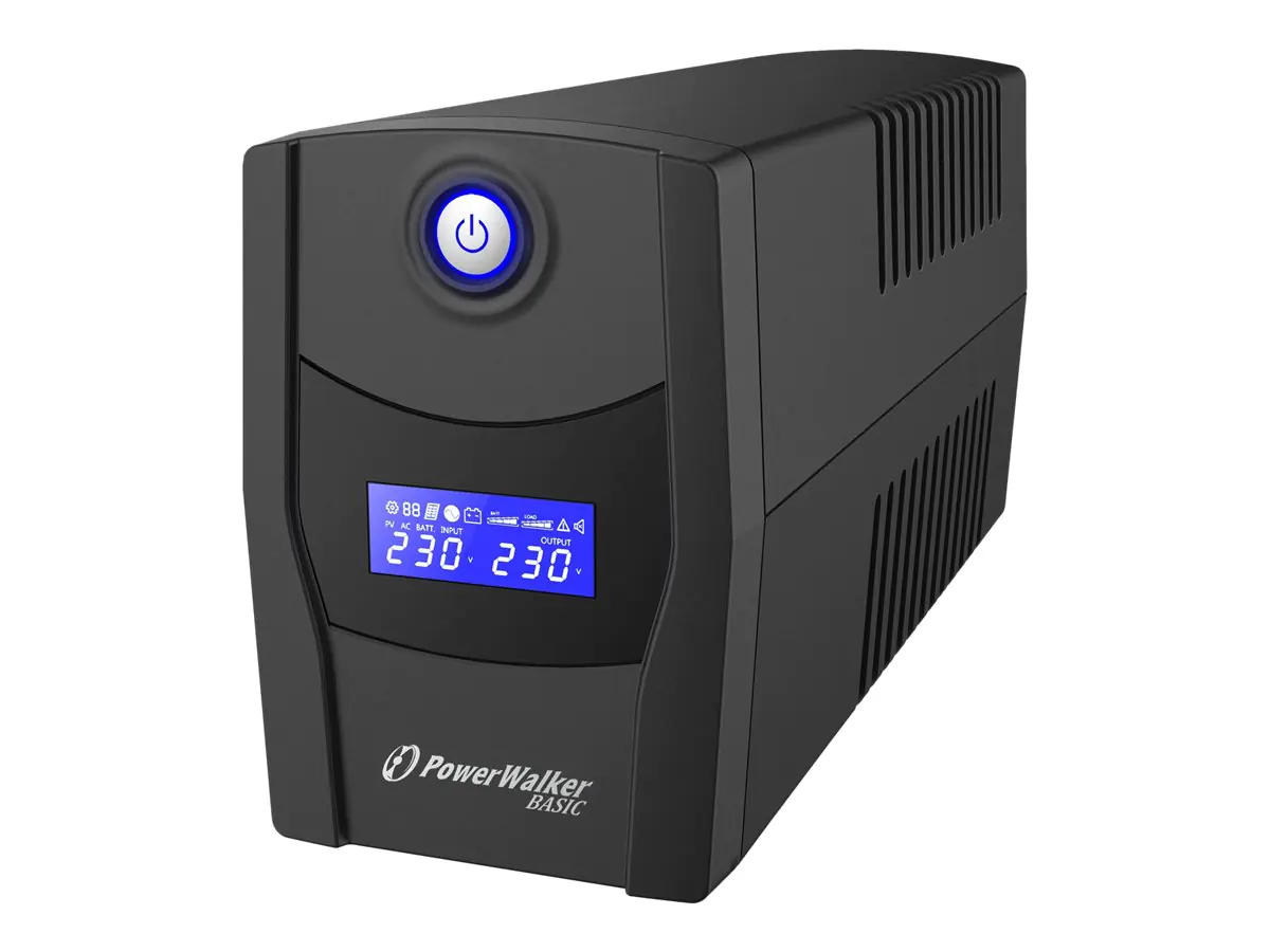 PowerWalker Basic VI 600 STL FR - USV - Wechselstrom 162 - 290 V - 360 Watt - 600 VA - 7 Ah - USB - Ausgangsanschlüsse: 2