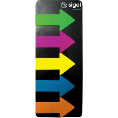 SIGEL Haftmarker Big Arrow HN600 55x137mm sortiert 125 Bl./Pack. SIGEL Haftmarker Big Arrow HN600 55x137mm sortiert 125 Bl./Pack.