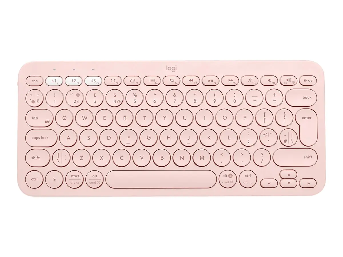 Logitech K380 Multi-Device Bluetooth Keyboard - Tastatur - kabellos - Bluetooth 3.0 - QWERTY - GB - rosé