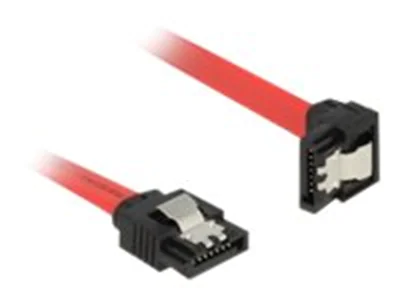 DeLOCK - SATA-Kabel - Serial ATA 150/300/600 - SATA (M) bis SATA (M) - 50 cm - 90° Stecker, eingerastet - Rot