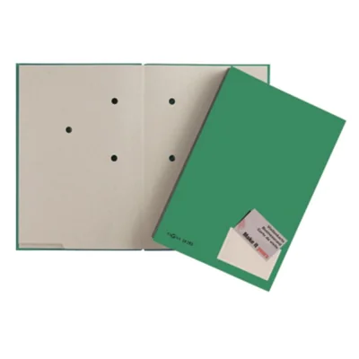PAGNA Unterschriftenmappe DIN A4 Graupappe, recycelt grün grau 20 Fächer
