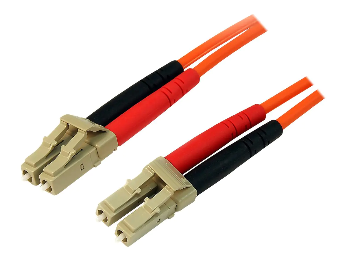 StarTech 1m Fiber Optic Cable - Multimode Duplex 50/125 - LSZH - LC/LC - OM2 - LC to LC Fiber Patch Cable (50FIBLCLC1) - Netzwerkkabel - LC Multi-Mode (M) zu LC Multi-Mode (M) - 1 m - Glasfaser - Duplex - 50/125 Mikrometer - für P/N: GLCLHSMDSTTA, GLCSXMM