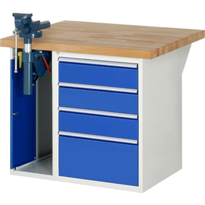 RAU Werkbank 7000 1.000 x 890 x 900 mm (B x H x T) enzianblau lichtgrau