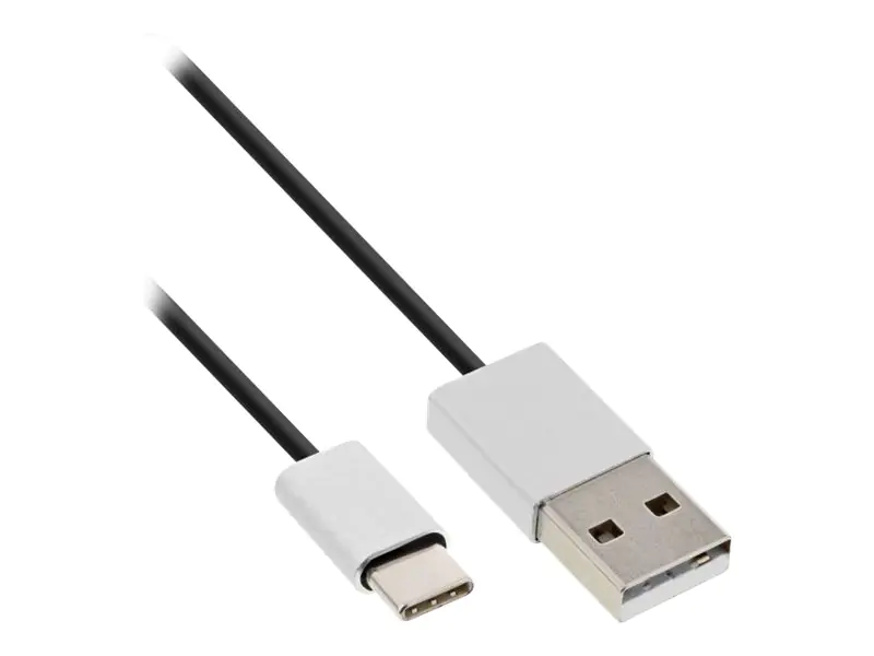 InLine - USB-Kabel - USB (M) bis USB-C (M) - USB 2.0 - 2 m - Schwarz