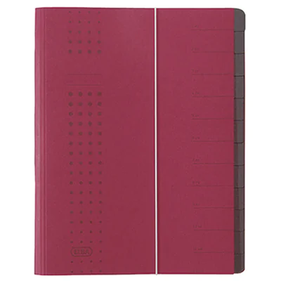 ELBA Ordnungsmappe chic 400001990 DIN A4 12Fächer Karton bordeaux ELBA Ordnungsmappe chic 400001990 DIN A4 12Fächer Karton bordeaux