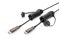 Digitus - Ultra High Speed - HDMI-Kabel - HDMI Stecker zu HDMI Stecker - 20 m - Geschützter Hybridkupfer/Faseroptik - Schwarz - Active Optical Cable (AOC), 4K Unterstützung, halogenfrei, unterstützt 4K 60 Hz (4096 x 2560)