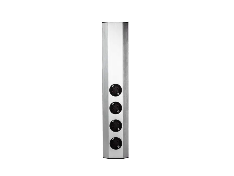 Bachmann CASIA, 4-fach Steckdosenleiste für Wand/Eckmontage, 2,0m, edelstahl Bachmann CASIA, 4-fach Steckdosenleiste für Wand/Eckmontage, 2,0m, edelstahl