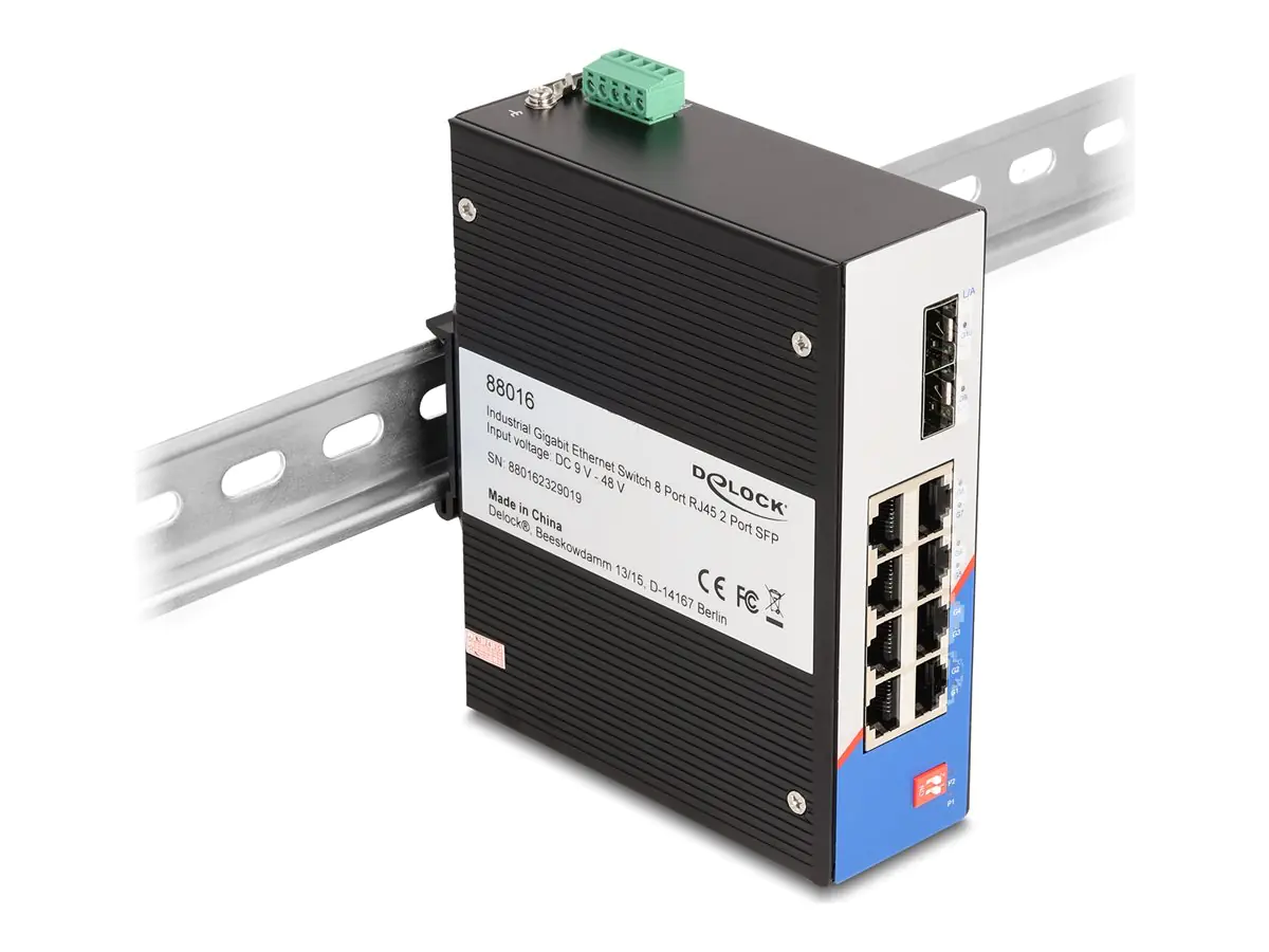 Delock Switch - 8 x 10/100/1000 + 2 x SFP 88016