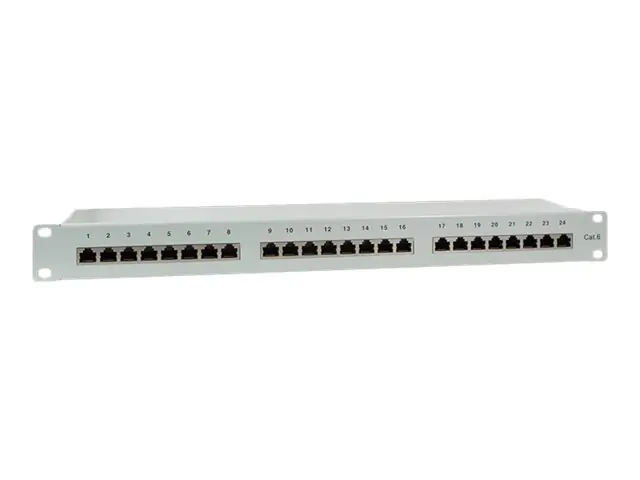 LogiLink EconLine - Patch Panel - CAT 6 - STP - RJ-45 X 24 - Hellgrau, RAL 7035 - 1U - 48.3 cm (19")