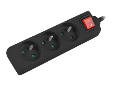 Lanberg Steckdosenleiste - Eingabe, Eingang power CEE 7/7 - Ausgangsanschlüsse: 3 (CEE 7/5)