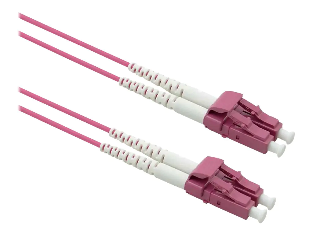 Roline - Patch-Kabel - LC Multi-Mode (M) zu LC Multi-Mode (M) - 1 m - 3 mm - Glasfaser - Duplex - 50/125 Mikrometer - OM4 - halogenfrei, Innen, Überbrückungskabel - violett