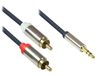 Good Connections Audio Anschlusskabel High-Quality 3,5mm - Klinkenstecker an 2x RCA Stec