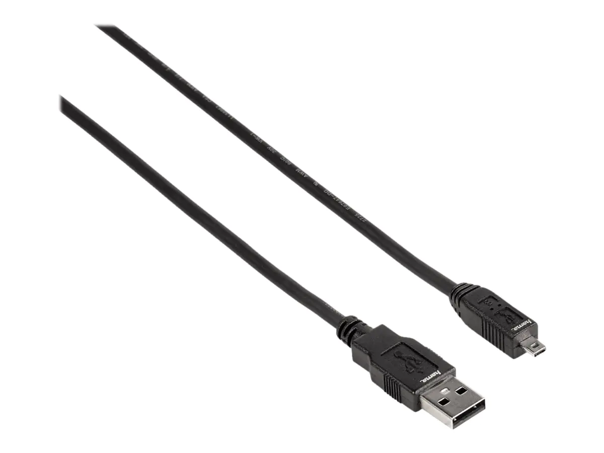 Hama - USB-Kabel - USB (M) zu mini-USB Typ B (M) - 1.8 m - Schwarz