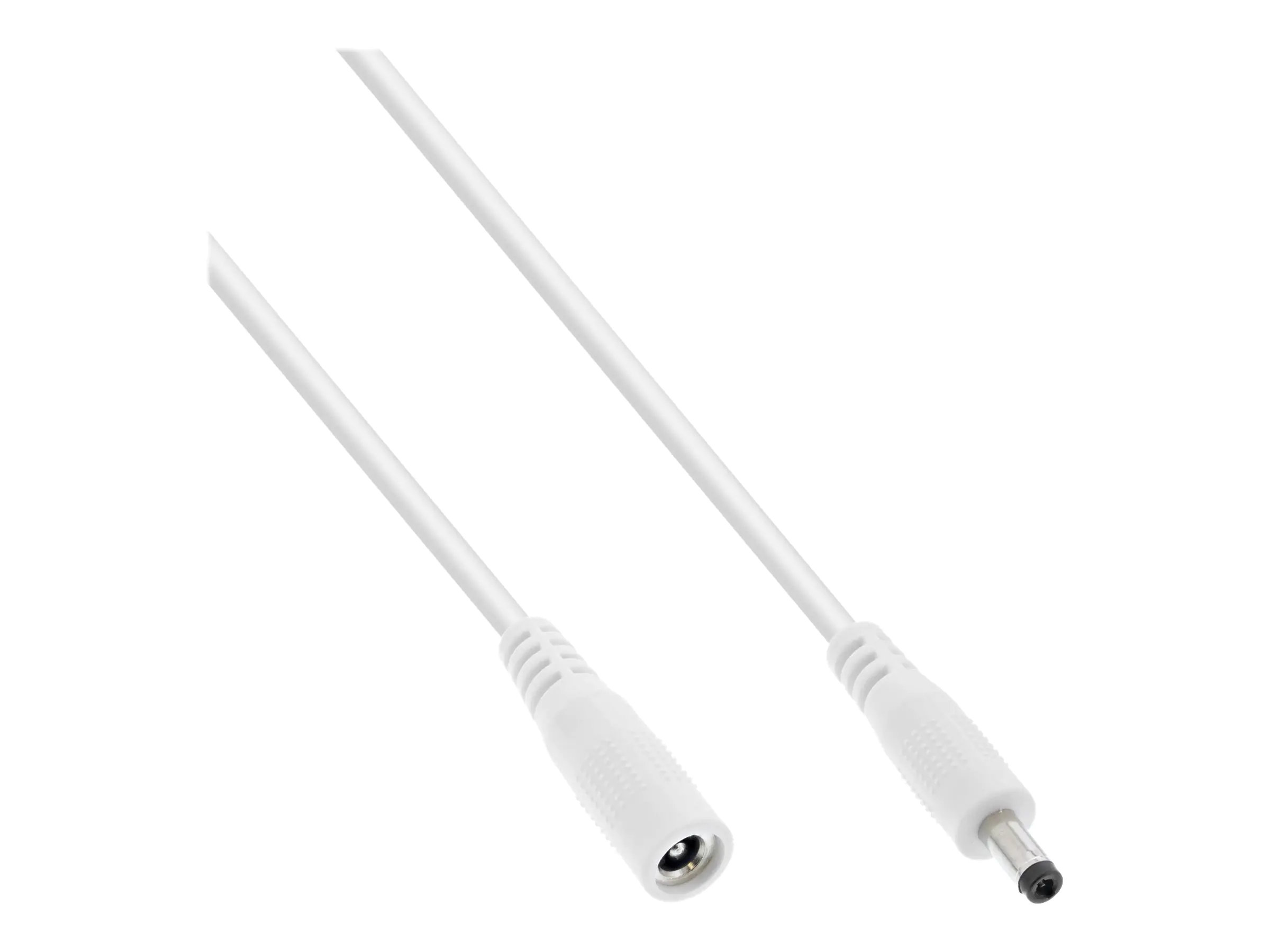 InLine - Spannungsversorgungs-Verlängerungskabel - Gleichstromstecker 4,0 x 1,7 mm (M) zu Gleichstromstecker 4,0 x 1,7 mm (W) - 5 m - weiß