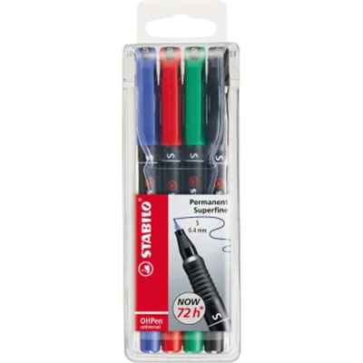 STABILO Folienschreiber OHPen 841/4 S 0,4mm sortiert 4 St./Pack. STABILO Folienschreiber OHPen 841/4 S 0,4mm sortiert 4 St./Pack.