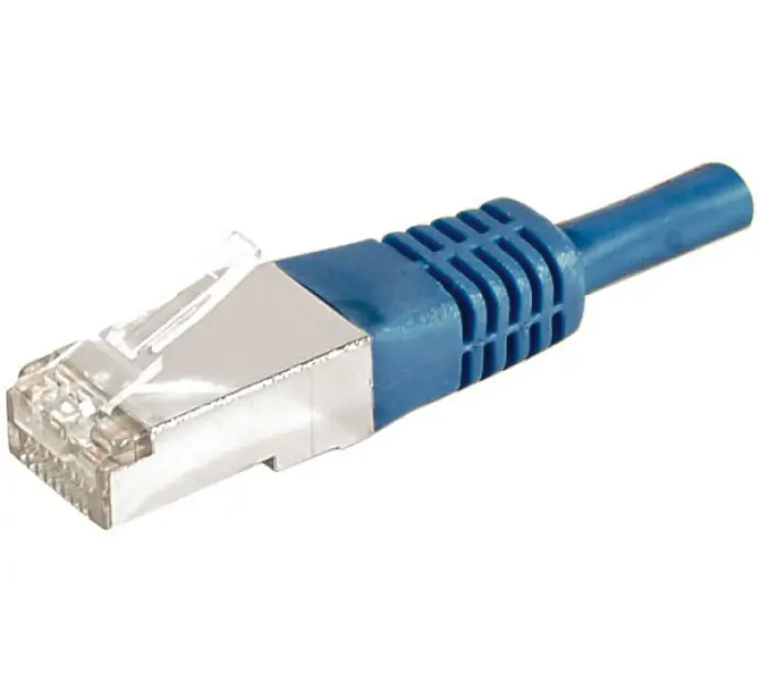 Dexlan - Patch-Kabel - RJ-45 (M) zu RJ-45 (M) - 15 m - FTP - CAT 6a - geformt - Blau