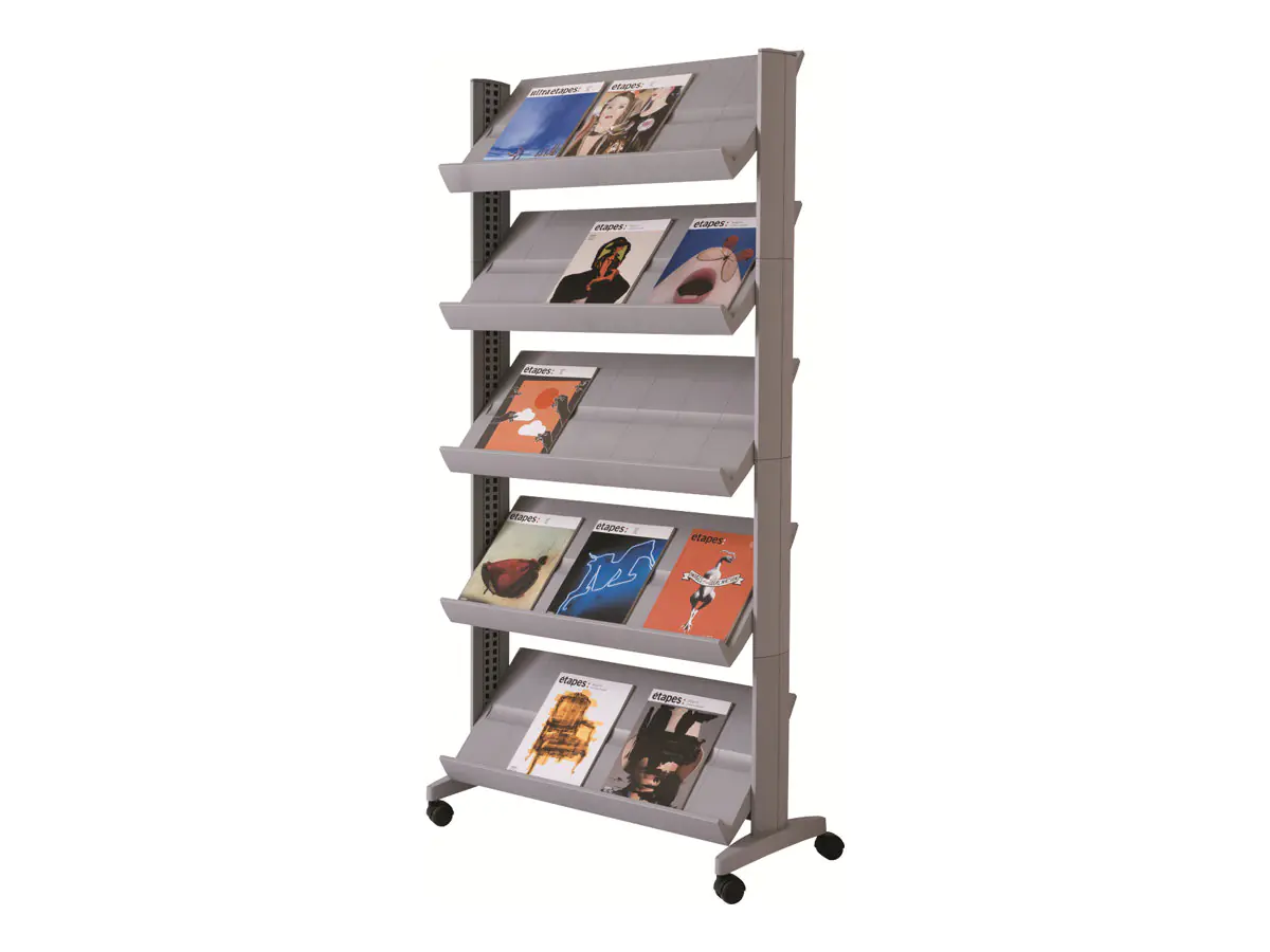 Paperflow Prospektständer Uno 255N.02 5Auflagen mobil alu